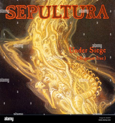 SEPULTURA Under Siege - Vintage vinyl album cover Stock Photo - Alamy