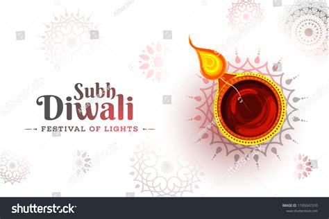 Shubh Happy Diwali Celebration Greeting Card Stock Vector (Royalty Free ...