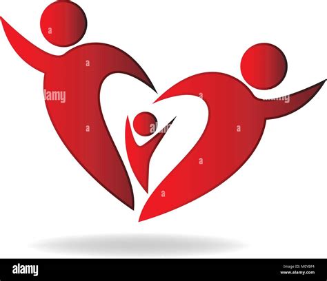 Family heart logo vector Stock Vector Image & Art - Alamy