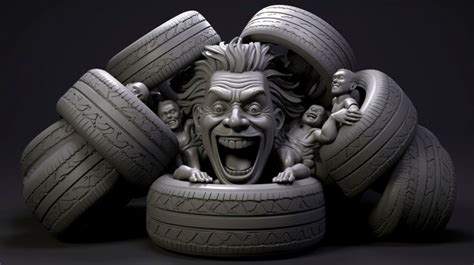 Premium AI Image | Characters in Tire Mold Creation