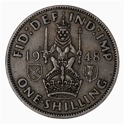 Coin - Shilling, George VI, Great Britain, 1948