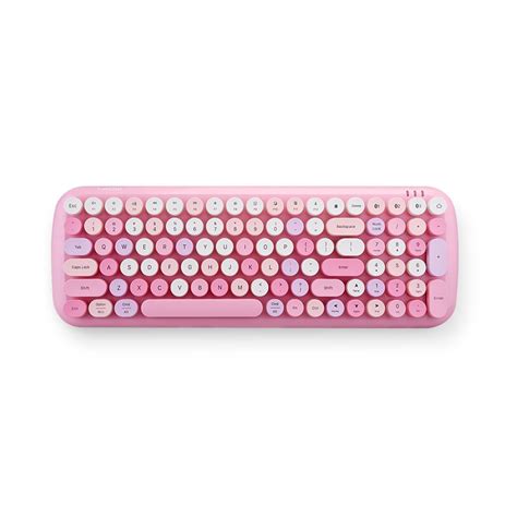 Mofii candy Bluetooth Wireless Bluetooth Keyboard Mixed Color 100 Key Circular Keycap Mini ...