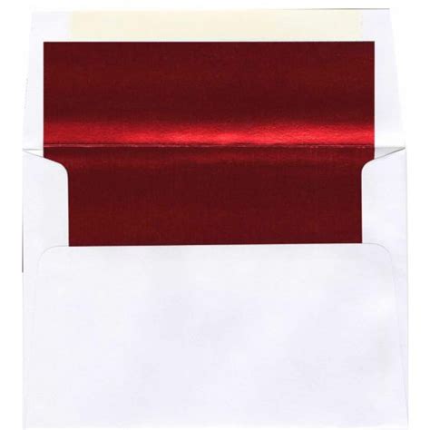 A8 White/Red Foil Lined Envelope - 1000 PK -mailing Envelopes at PaperPaper