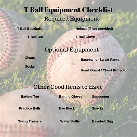 T Ball Equipment Checklist (1)