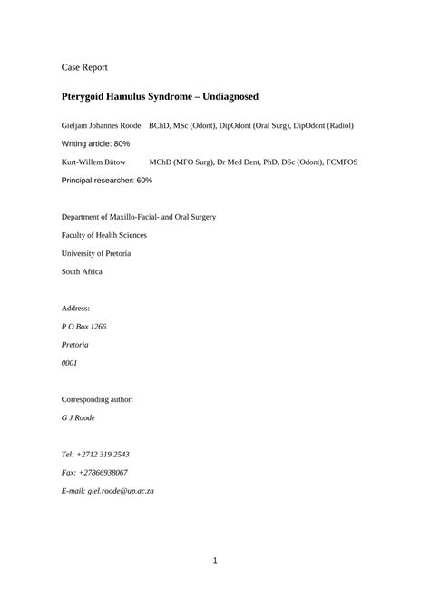 (PDF) Pterygoid Hamulus syndrome--undiagnosed