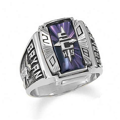 Men's Siladium® Crestline Legacy High School High School Class Ring by ArtCarved® (1 Stone ...