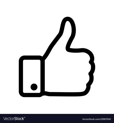 Like icon thumbs up symbol Royalty Free Vector Image