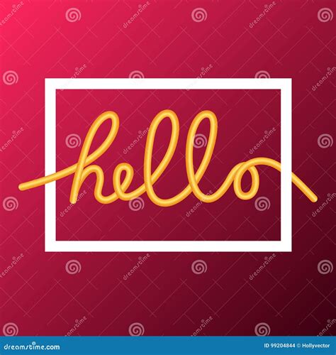 Hello Word, Calligraphy Design, Illustration Stock Vector ...