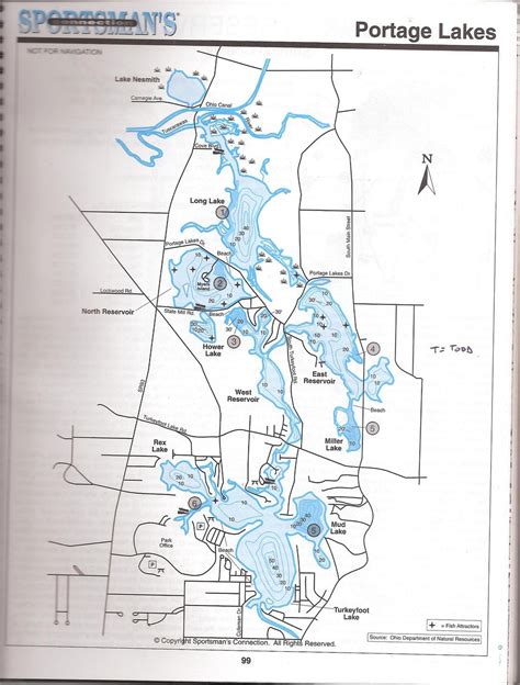 Map Of Portage Lakes, Ohio | Maps Of Ohio