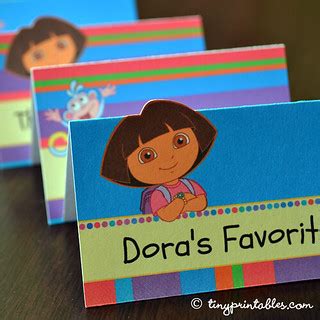 Dora Birthday Party Printables - Table Cards | To get your o… | Flickr