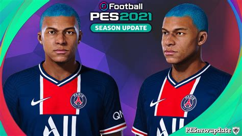 PES 2021 Faces Kyilan Mbappe (Blue Hair) by Makidan14 ~ PESNewupdate ...