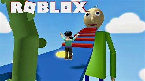 Running Through the Escape Baldi Basics Obby in Roblox - YouTube