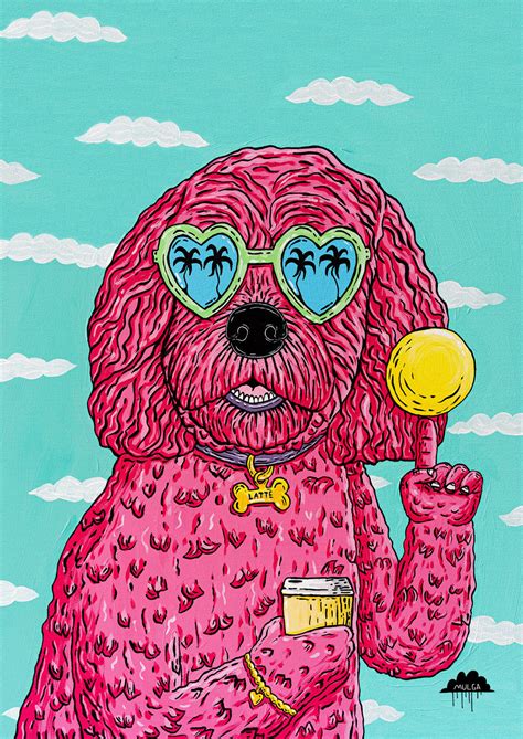 Latte the Dog - Premium Giclée Fine Art Print – Mulga The Artist