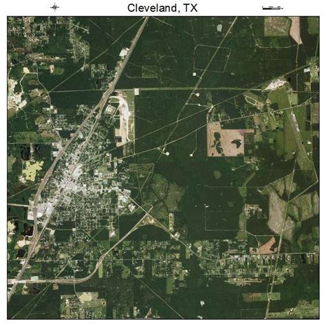 Aerial Photography Map of Cleveland, TX Texas