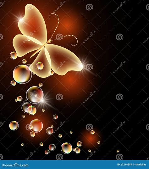 Transparent Butterfly And Bubbles Stock Vector - Illustration: 27214584