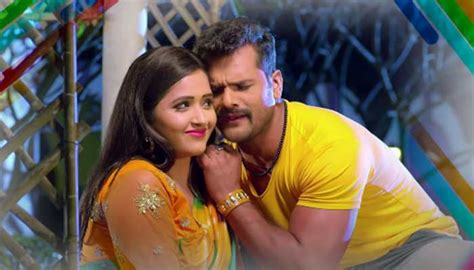 Khesari Lal Yadav and Kajal Raghwani's sizzling chemistry in viral Bhojpuri song Whatsapp Ke ...