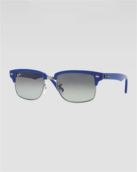 Ray-ban Squared Clubmaster Sunglasses in Blue for Men | Lyst