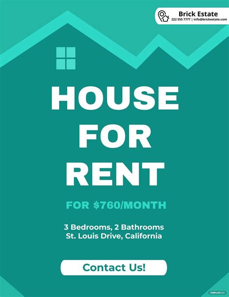 House For Rent Flyer Template in PSD, Illustrator, Word