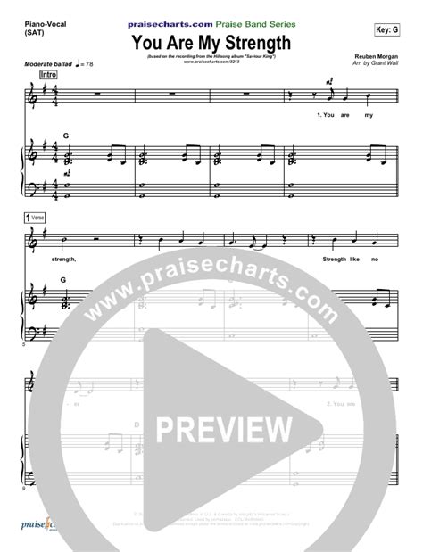 You Are My Strength Sheet Music (Hillsong Worship) - PraiseCharts