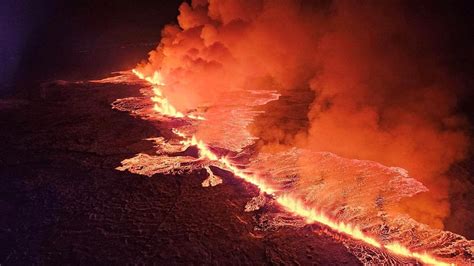 In Pics: Iceland volcano erupts after weeks of intense earthquake activity, spews lava and smoke ...