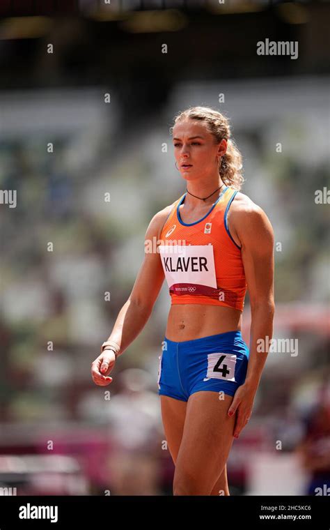 Lieke Klaver participating in the semi-final of the 400 meters of the Tokyo 2020 Olympic Games ...