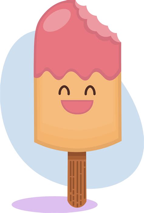 Vector drawing. Funny ice cream kawaii. Ice cream cone 21820609 Vector Art at Vecteezy