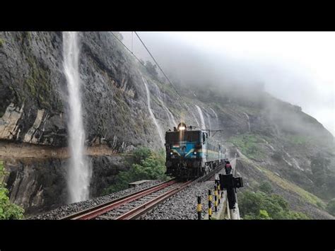 Bhor Ghat Monsoon Beauty :Fogg, Heavy rain, waterfalls, Express trains ...