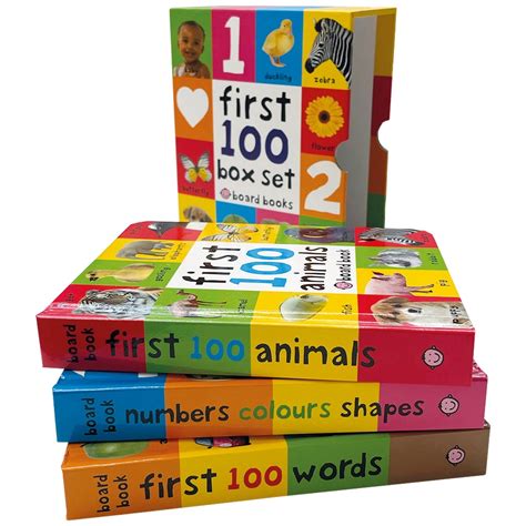 My First 100 Words Book Boxset : Words, Animals and Numbers, Colours ...