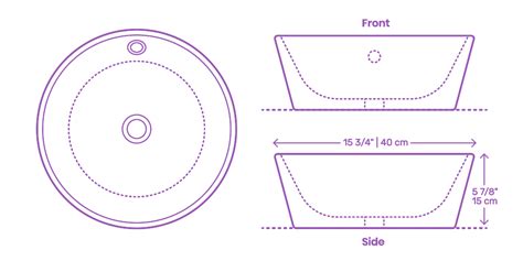 Round Bathroom Sink Dimensions - Artcomcrea