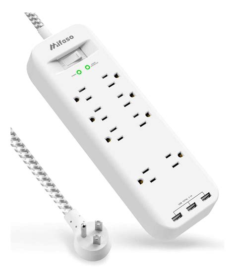 Surge Protector Power Strip - 8 Outlets with USB Ports