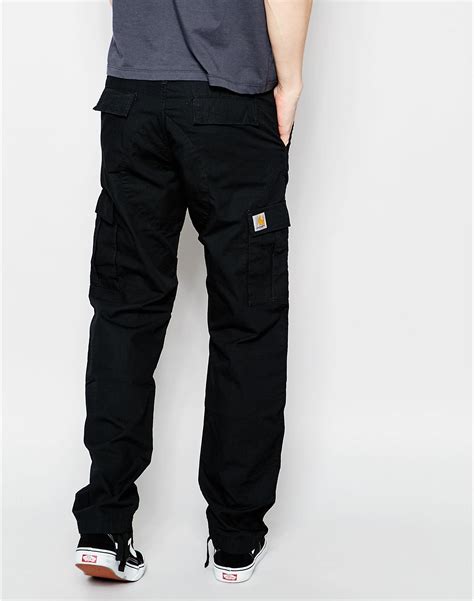 Lyst - Carhartt Wip Aviation Cargo Pants - Black Rinsed in Black for Men