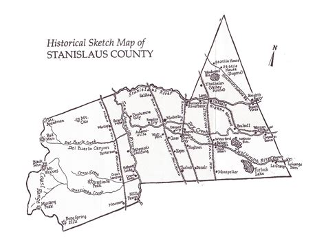 Historic Map of Stanislaus County, CA