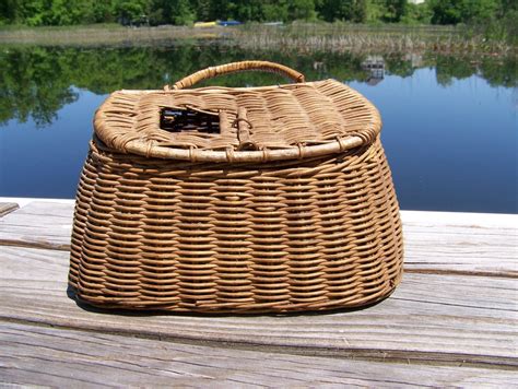 Antique Fishing Basket Brown Wicker Antique Fishing Creel | Etsy | Fishing basket, Basket, Old ...