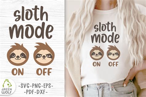 Sloth mode svg Sloth face svg Layered svg file Funny t shirt design By ...