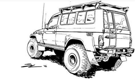 Toyota Land Cruiser Drawing | Cool Car Drawings
