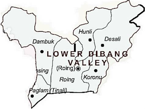 Lower Dibang Valley District | Lower Dibang Valley District Map