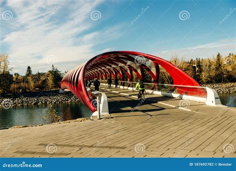 Peace Bridge in Calgary Alberta, Canada - Sep, 2019 Editorial Photography - Image of elements ...