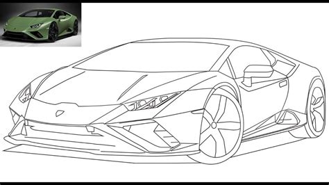 Lamborghini Drawing Outline