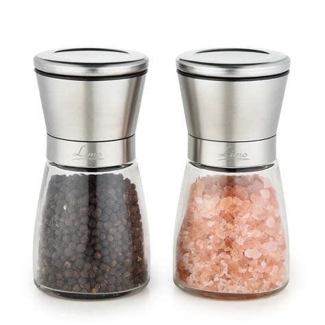 LUXURY Salt And Pepper Grinder Kitchen Set - Stainless Steel Pepper and ...