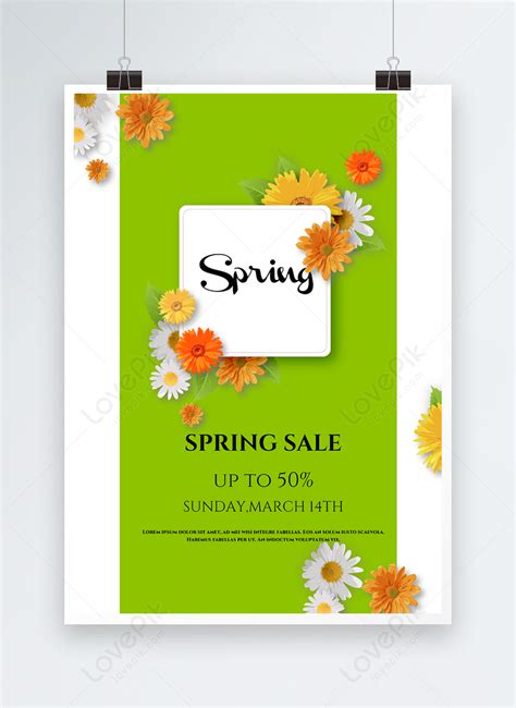 Spring flowers poster template image_picture free download 466029208 ...