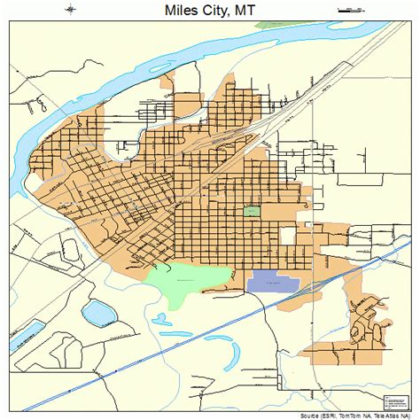 Miles City Montana Street Map 3049525