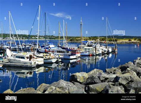 Oak Bay Marina in Victoria BC Filled with sail boats Stock Photo - Alamy