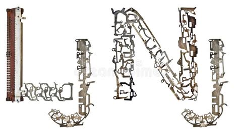 Special Alphabet Serbo-croatian Letters Assembled from Metallic Parts ...