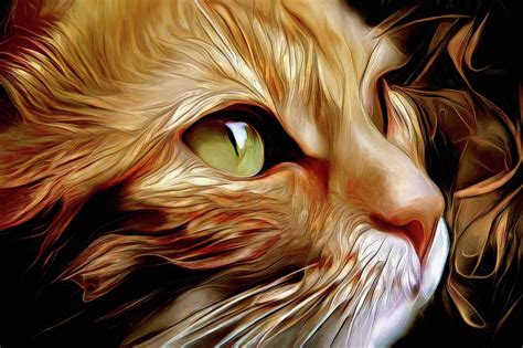 Jasmine the Ginger Cat Digital Art by Peggy Collins - Fine Art America