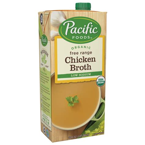 Organic Low Sodium Chicken Broth - 32oz | Pacific Foods