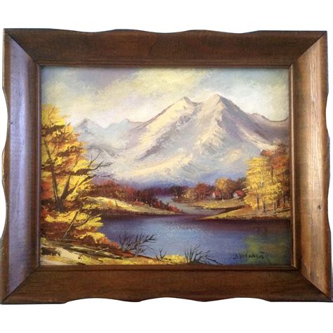 Dot Van Wagner Mountain Landscape Oil Painting on Artist Board 1970’s from gumgumfuninthesun on ...