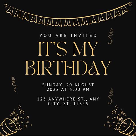 Free And Printable Birthday Invitation Templates Canva | 6b.u5ch.com