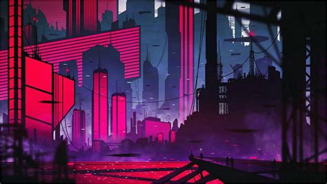 Neon Anime Town Wallpapers - Wallpaper Cave