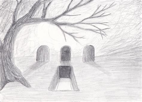 Graveyard Drawing by Twisted-Stone on DeviantArt