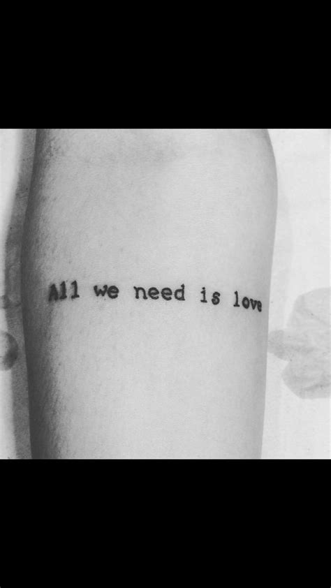 all we need is love | Canserbero tatuaje, Tatuajes escritos, Tatuajes